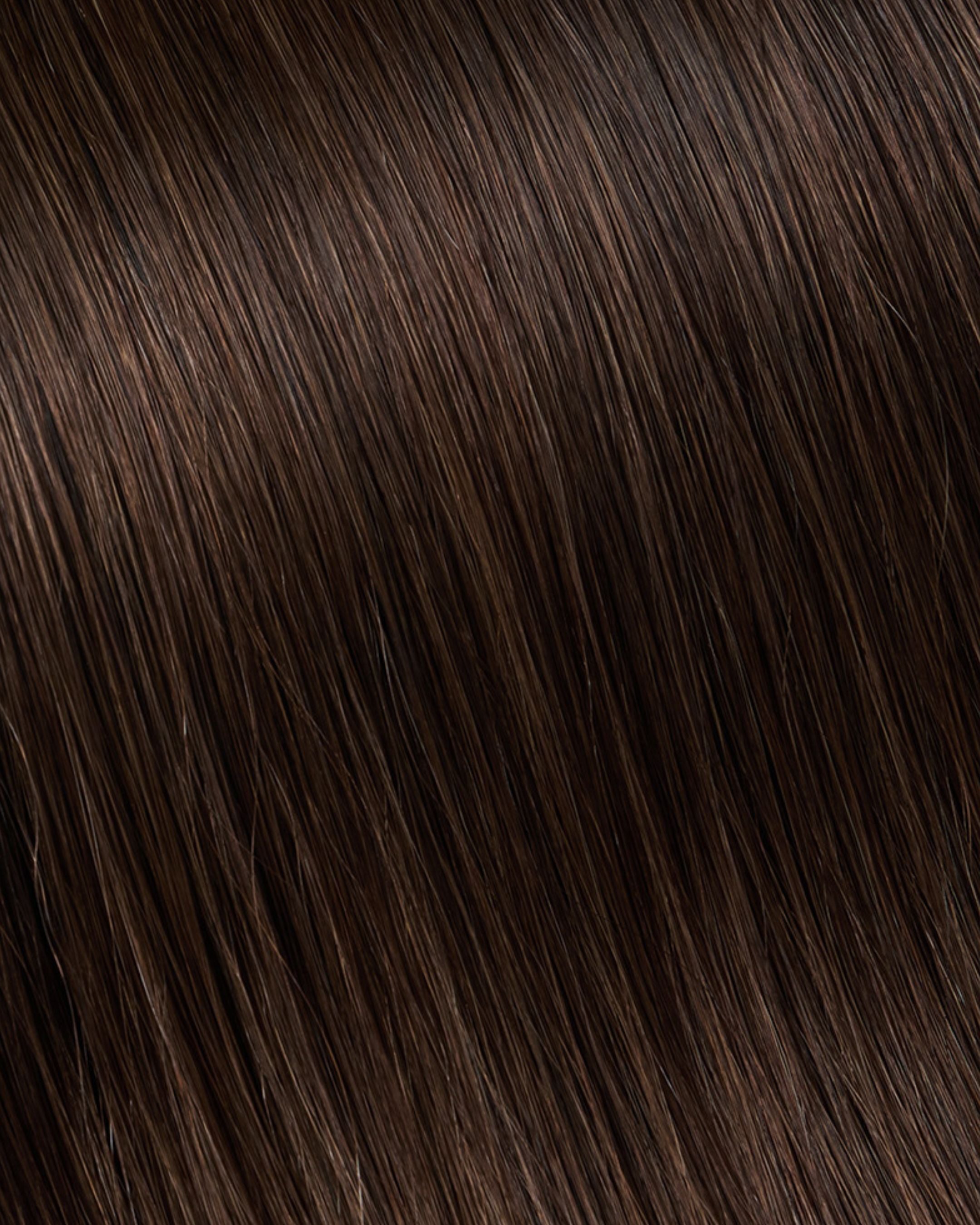RICH CHOCOLATE BROWN -Seamless clip-ins